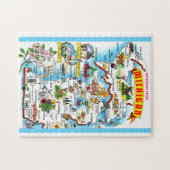Michigan 11x14 Karte Puzzle (Horizontal)