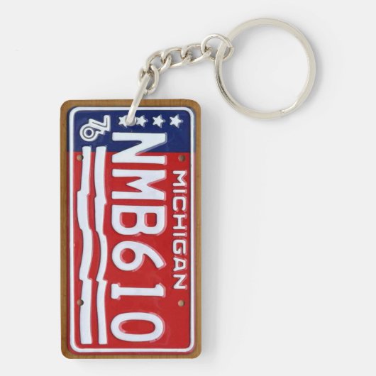 Michigan 1976 Vintager Schlüsselanhänger (Rückseite)