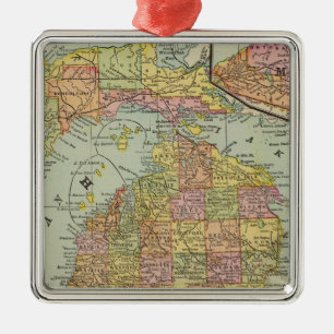 Michigan 3 ornament aus metall