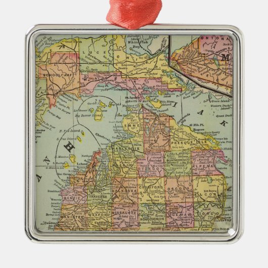Michigan 3 ornament aus metall (Vorne)