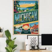 Michigan Adventures: Große Seen Bezaubernd Poster (Heimbüro)