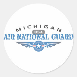 Michigan Air National Guard Runder Aufkleber