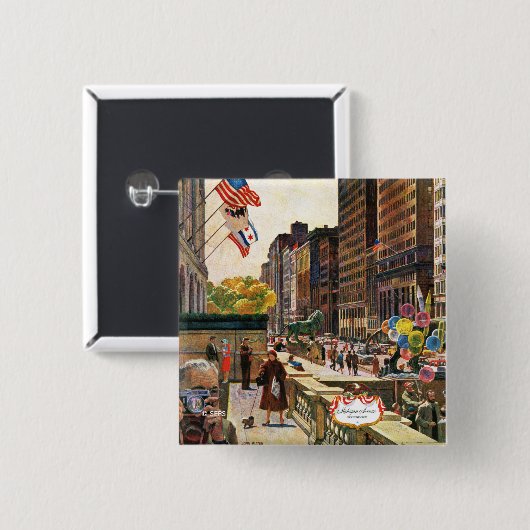 Michigan-Allee, Chicago durch John schwanken Button (Vorne & Hinten)