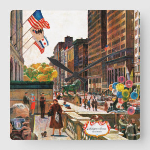 Michigan-Allee, Chicago durch John schwanken Quadratische Wanduhr