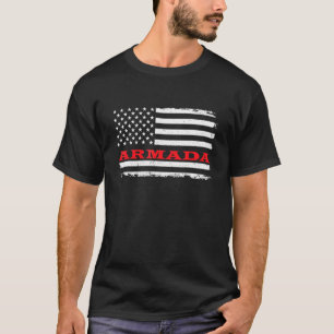 Michigan American Flag Armada USA Patriotisches An T-Shirt