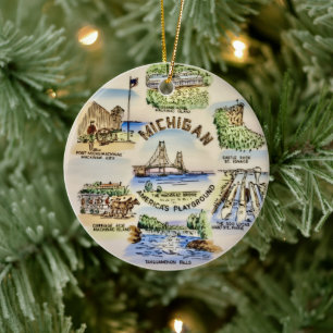 Michigan Amerikas Spielplatz Keramik Ornament