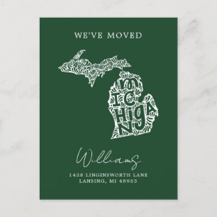 MICHIGAN Änderung unserer Adresse Postkarte