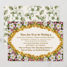 Michigan Apple Blossom Hochzeitseinladung