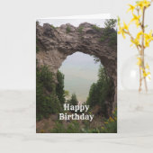 Michigan Arch Rock Geology Foto Geburtstag Karte (Gelbe Blume)