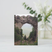 Michigan Arch Rock Geology Foto Postkarte (Stehend Vorderseite)