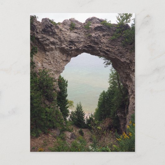 Michigan Arch Rock Geology Foto Postkarte (Vorderseite)