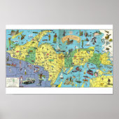 Michigan Area 1935 Pictorial Map Poster (Vorne)