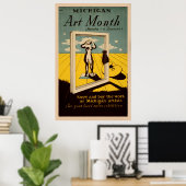 Michigan Art Monat American Vintag WPA Poster (Heimbüro)