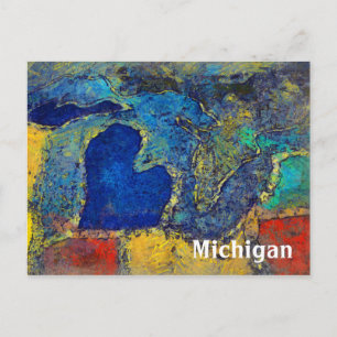 Michigan Artwork Postkarte