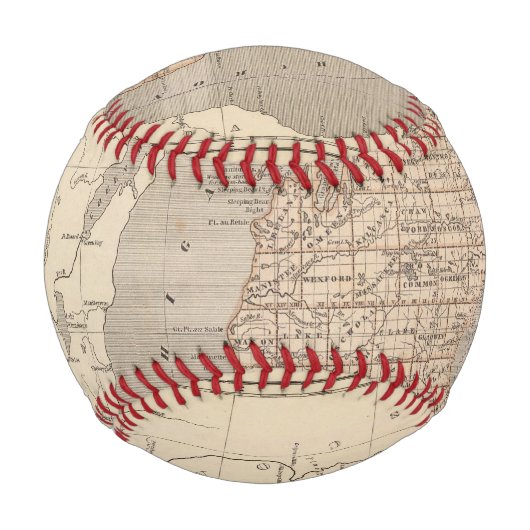 Michigan Atlas Map Baseball (Vorderseite)