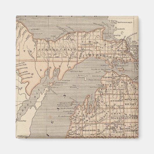Michigan Atlas Map Magnet (Vorne)