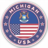 Michigan Aufkleber (Vorderseite)
