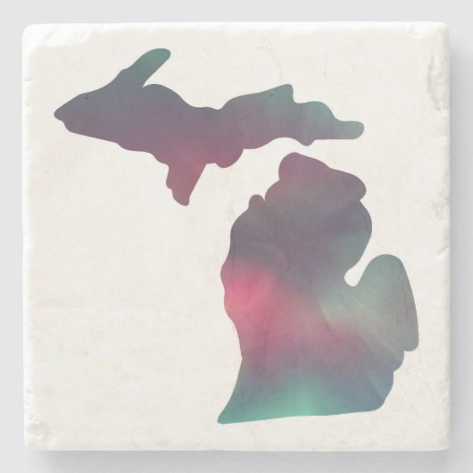 Michigan Aurora Stone Untersetzer (Vorderseite)