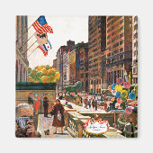 Michigan Avenue, Chicago von John Falter Magnet (Vorne)