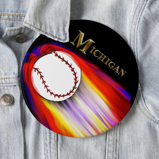 MICHIGAN BASEBALL BUTTON (Beispiel)