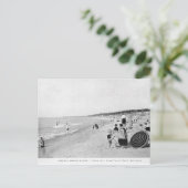 Michigan Beach Scene aus den 40er Jahren Postkarte (Stehend Vorderseite)