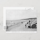 Michigan Beach Scene aus den 40er Jahren Postkarte (Vorne/Hinten)
