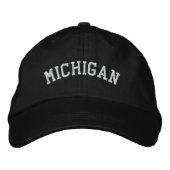 Michigan bestickte verstellbare Cap Black Bestickte Kappe (Vorderseite)
