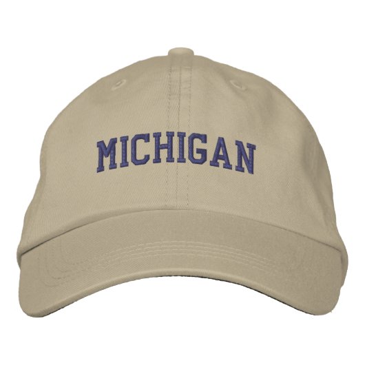 Michigan bestickter Baseballhut Bestickte Baseballkappe (Vorderseite)
