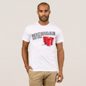 Michigan-Bier Pong T - Shirt (Vorne ganz)