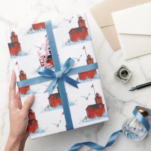 Michigan Big Red Lighthouse Geschenkpapier