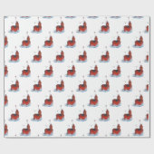 Michigan "Big Red" Lighthouse Geschenkpapier (Flach)