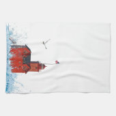 Michigan Big Red Lighthouse Geschirrtuch (Horizontal)