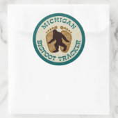 Michigan Bigfoot Tracker Runder Aufkleber (Tasche)