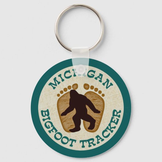 Michigan Bigfoot Tracker Schlüsselanhänger (Vorderseite)