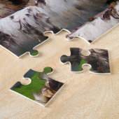 Michigan Birch Bäume am See Puzzle (Seite)