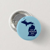 Michigan Blue im Jahr 2024 gedreht Button (Vorne & Hinten)