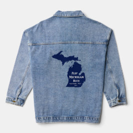 Michigan Blue im Jahr 2024 gedreht Jeansjacke