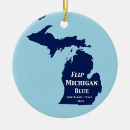 Michigan Blue im Jahr 2024 gedreht Keramik Ornament