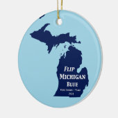 Michigan Blue im Jahr 2024 gedreht Keramik Ornament (Links)