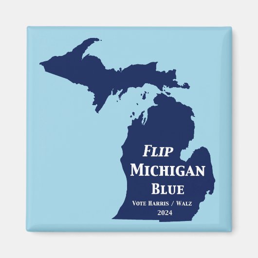 Michigan Blue im Jahr 2024 gedreht Magnet (Vorne)