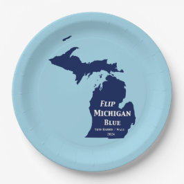 Michigan Blue im Jahr 2024 gedreht Pappteller