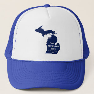 Michigan Blue im Jahr 2024 gedreht Truckerkappe