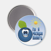 Michigan Blueberry Magnet (Vorderseite/Rückseite)