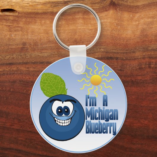 Michigan Blueberry Schlüsselanhänger (Vorderseite)