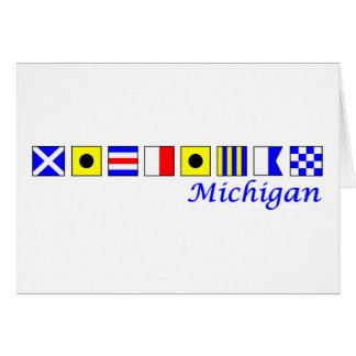 Michigan buchstabierte im Seeflaggenalphabet