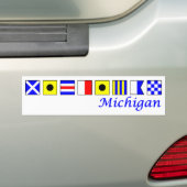 Michigan buchstabierte im Seeflaggenalphabet Autoaufkleber (Auf Auto)