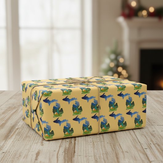 Michigan Campground Adventure Wrapping Paper Geschenkpapier
