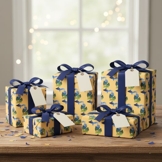 Michigan Campground Adventure Wrapping Paper Geschenkpapier