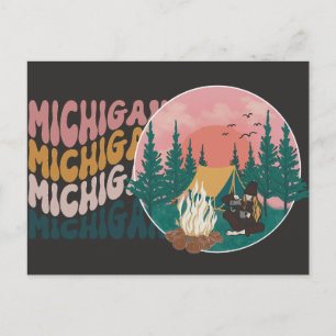 Michigan Camping-Abenteuer-Postkarte Postkarte
