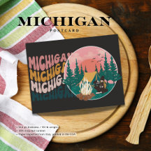 Michigan Camping Adventure Postcard